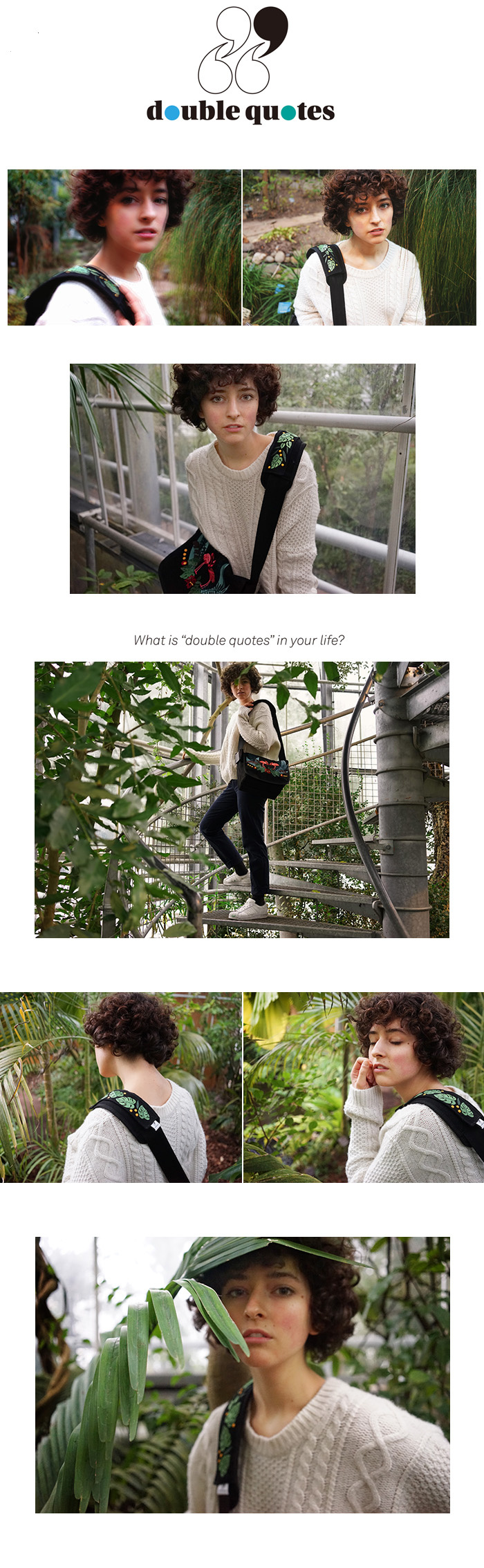 더블쿼츠(DOUBLE QUOTES) D105 더블쿼츠 알마 메신저 백 (화이트)