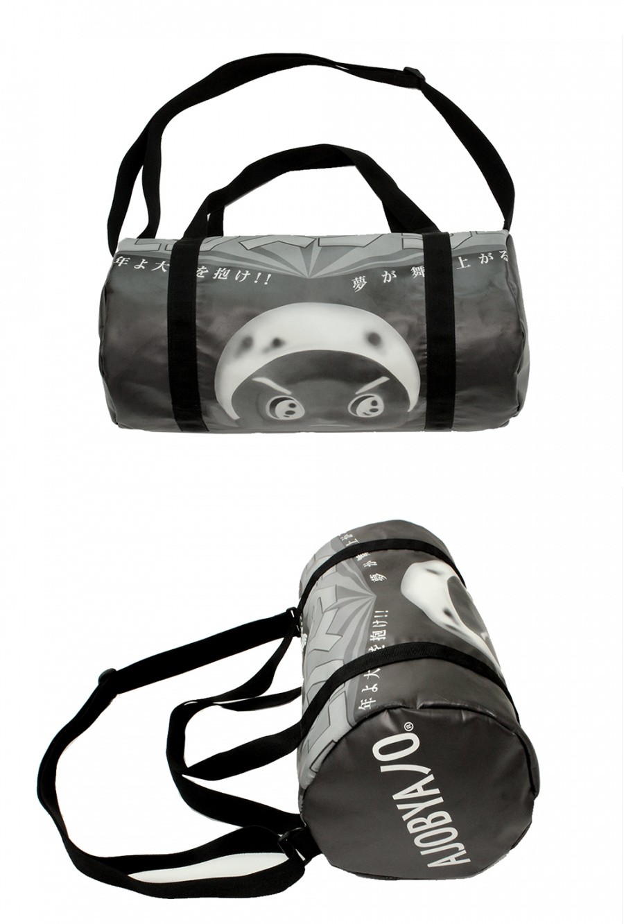 아조바이아조(AJOBYAJO) 그래픽 더플 백 (블랙)