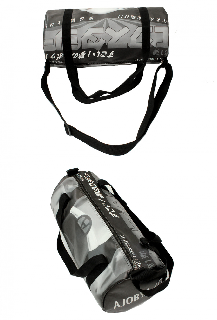 아조바이아조(AJOBYAJO) 그래픽 더플 백 (블랙)