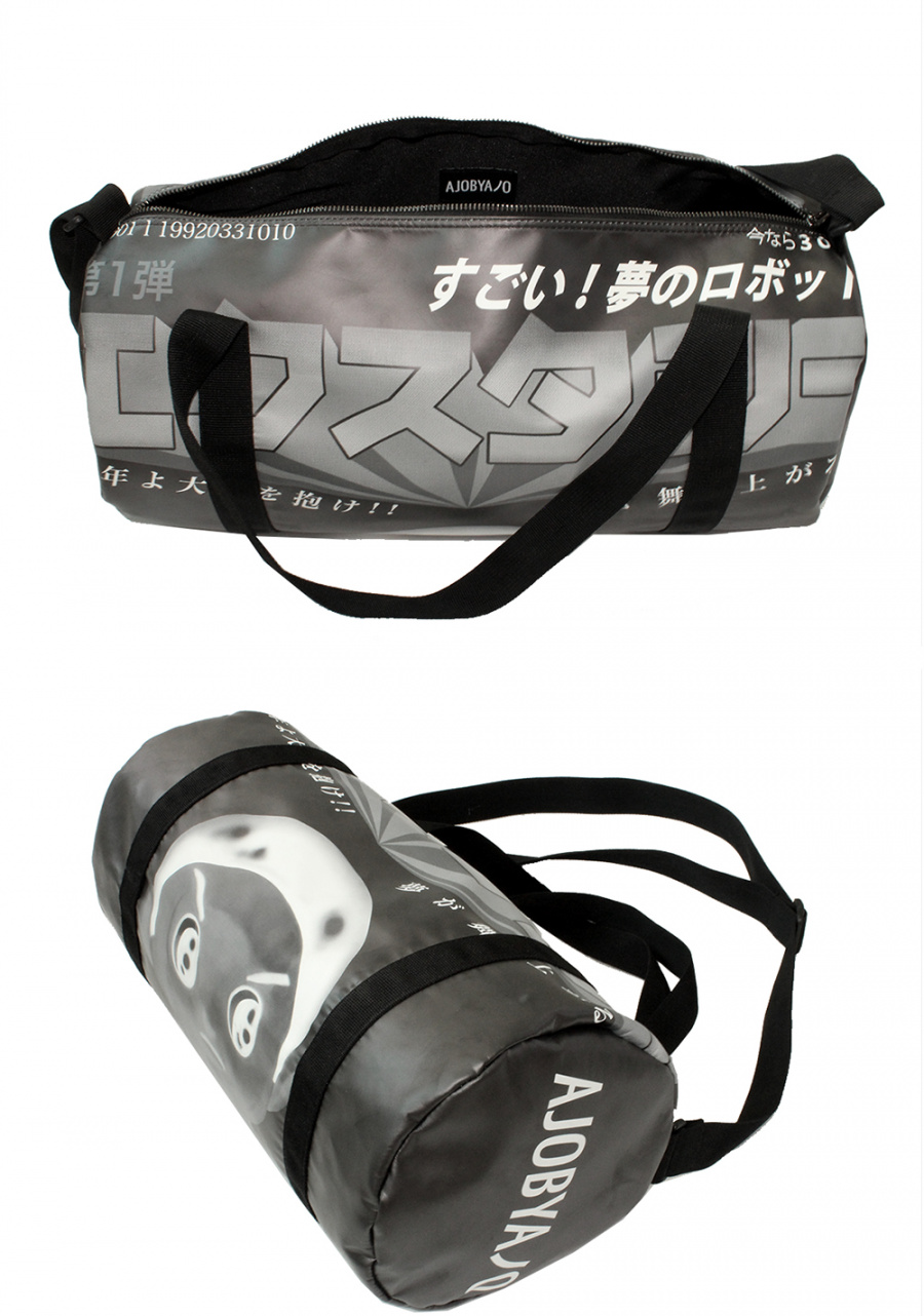 아조바이아조(AJOBYAJO) 그래픽 더플 백 (블랙)