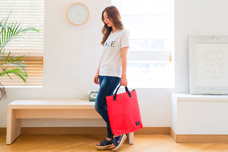 브리스코(BRISCO) TAPO Cross & Tote Bag_Red 타포린 크로스백 토트백