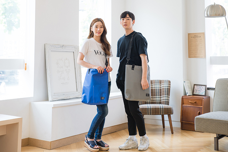 브리스코(BRISCO) TAPO Cross & Tote Bag_Red 타포린 크로스백 토트백