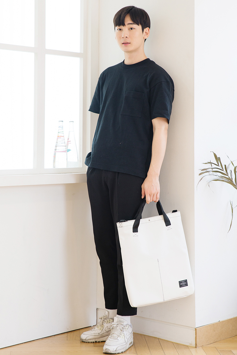 브리스코(BRISCO) TAPO Cross & Tote Bag_White 타포린 크로스백 토트백