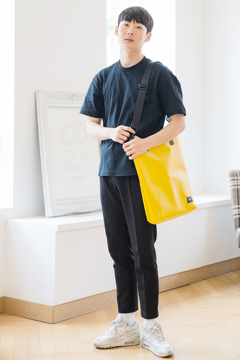 브리스코(BRISCO) TAPO Cross & Tote Bag_Yellow 타포린 크로스백 토트백