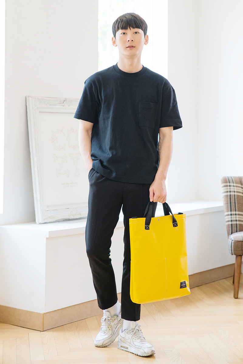 브리스코(BRISCO) TAPO Cross & Tote Bag_Yellow 타포린 크로스백 토트백