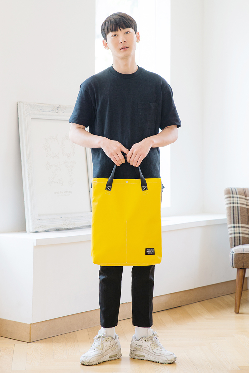 브리스코(BRISCO) TAPO Cross & Tote Bag_Yellow 타포린 크로스백 토트백