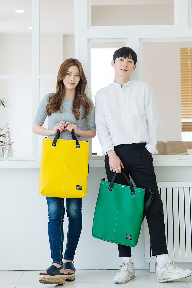 브리스코(BRISCO) TAPO Cross & Tote Bag_Yellow 타포린 크로스백 토트백