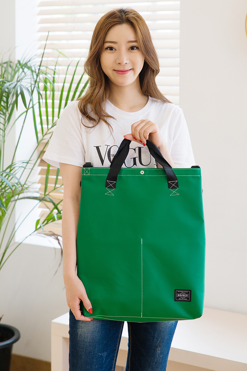 브리스코(BRISCO) TAPO Cross & Tote Bag_Green 타포린 크로스백 토트백