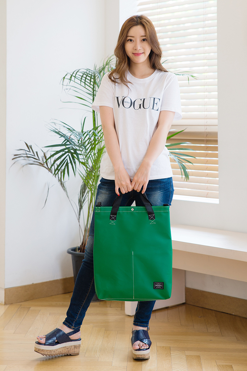브리스코(BRISCO) TAPO Cross & Tote Bag_Green 타포린 크로스백 토트백