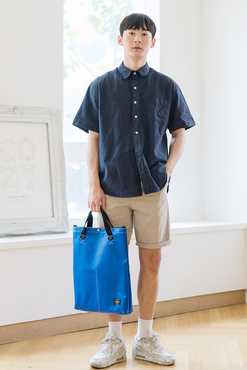 브리스코(BRISCO) TAPO Cross & Tote Bag_Blue 타포린 크로스백 토트백
