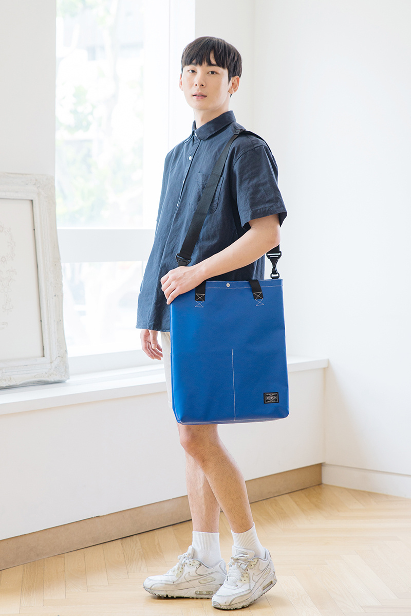 브리스코(BRISCO) TAPO Cross & Tote Bag_Blue 타포린 크로스백 토트백