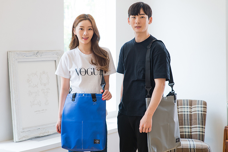 브리스코(BRISCO) TAPO Cross & Tote Bag_Blue 타포린 크로스백 토트백