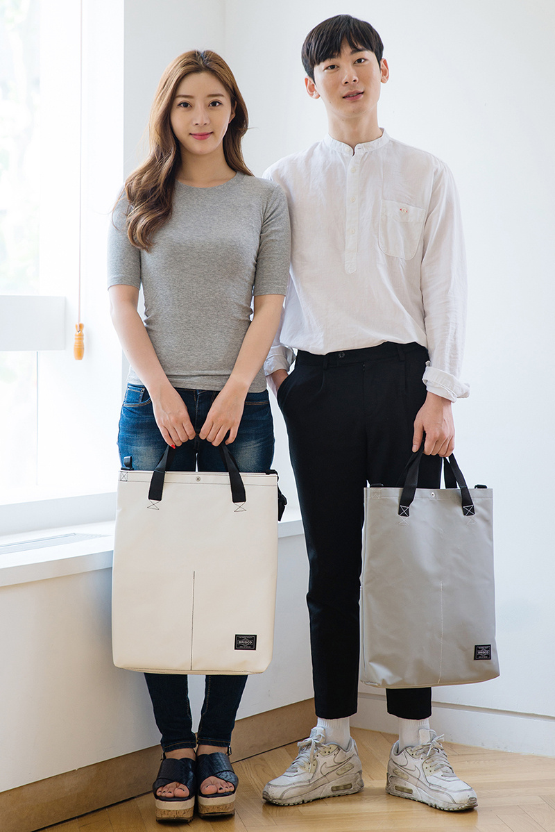 브리스코(BRISCO) TAPO Cross & Tote Bag_Blue 타포린 크로스백 토트백