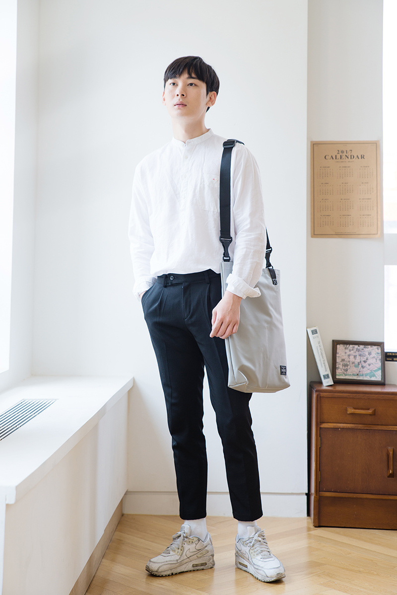 브리스코(BRISCO) TAPO Cross & Tote Bag_Light Gray 타포린 크로스백 토트백