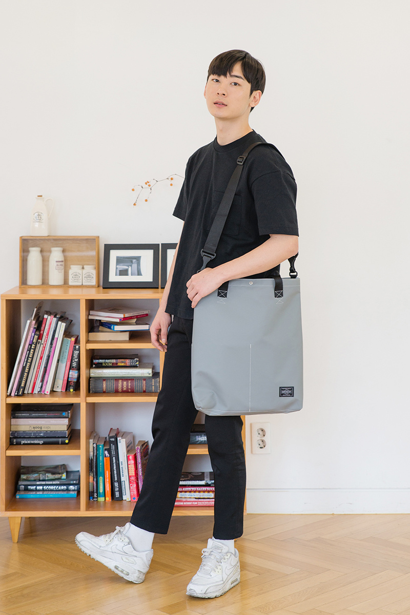 브리스코(BRISCO) TAPO Cross & Tote Bag_Gray 타포린 크로스백 토트백