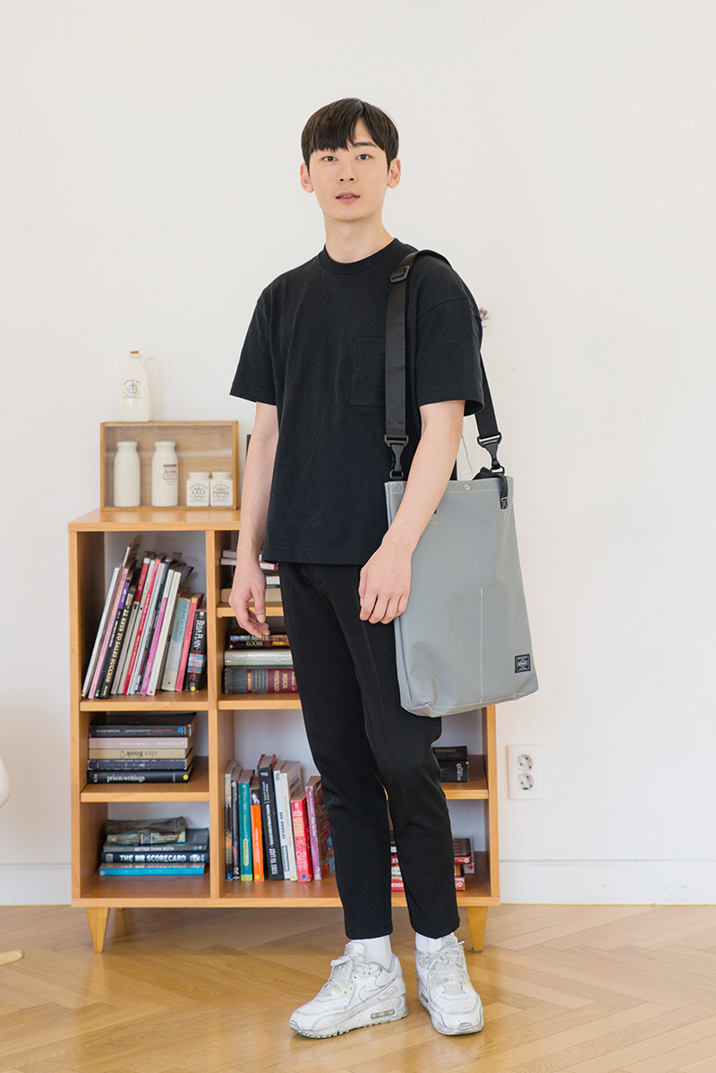 브리스코(BRISCO) TAPO Cross & Tote Bag_Gray 타포린 크로스백 토트백