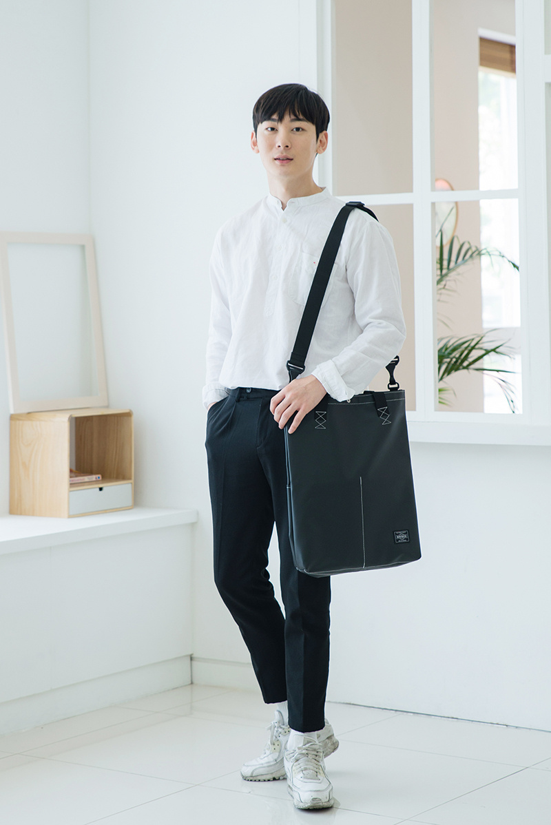브리스코(BRISCO) TAPO Cross & Tote Bag_Black 타포린 크로스백 토트백