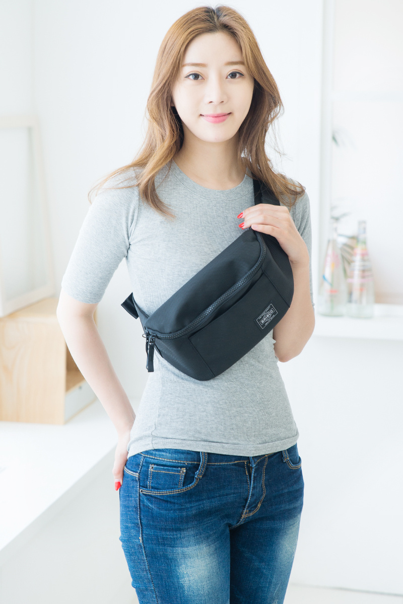 브리스코(BRISCO) TOP Waist Bag_1680Black 힙색 웨이스트백