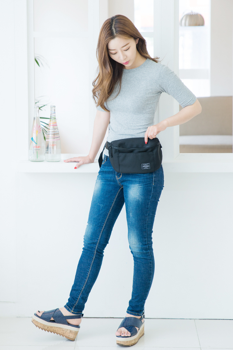 브리스코(BRISCO) TOP Waist Bag_1680Black 힙색 웨이스트백