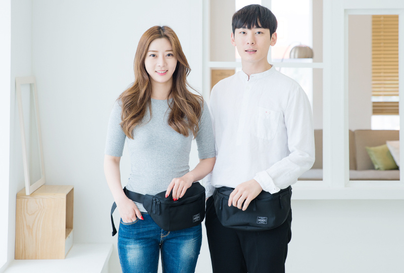 브리스코(BRISCO) TOP Waist Bag_1680Black 힙색 웨이스트백