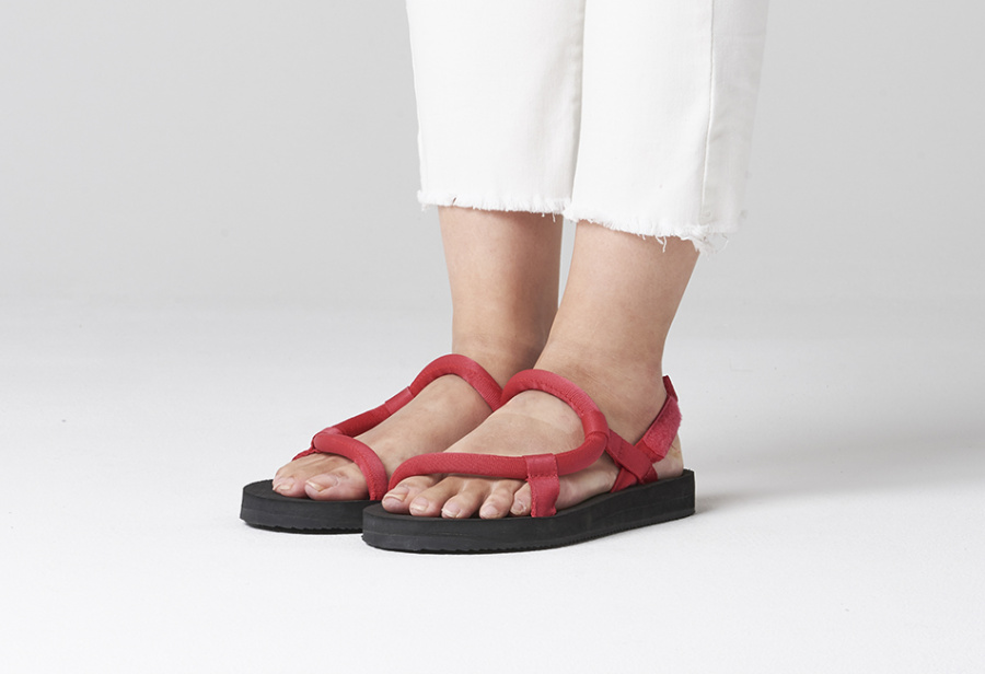 몽벨(MONTBELL) 락온 플랫폼 샌들 - 핑크