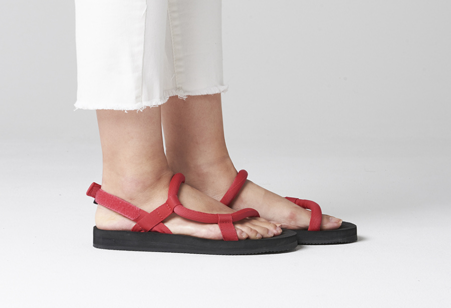 몽벨(MONTBELL) 락온 플랫폼 샌들 - 핑크