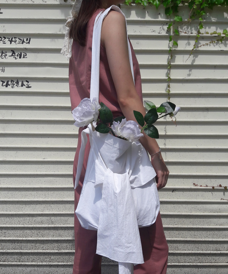 숨(SSUM) 리본 무지 에코백