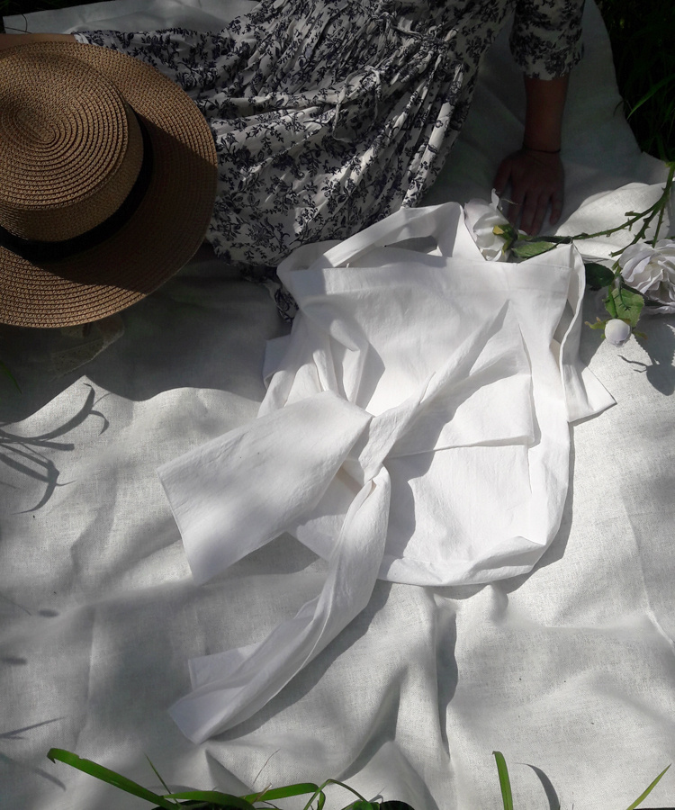 숨(SSUM) 리본 무지 에코백