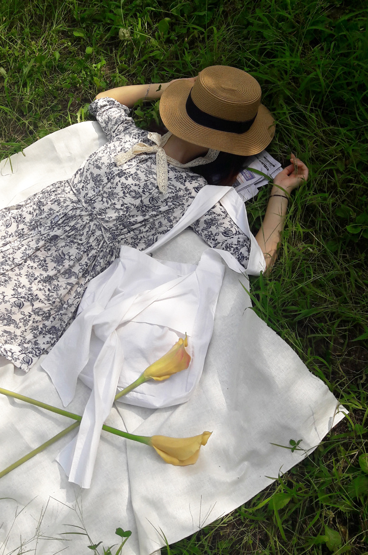 숨(SSUM) 리본 무지 에코백