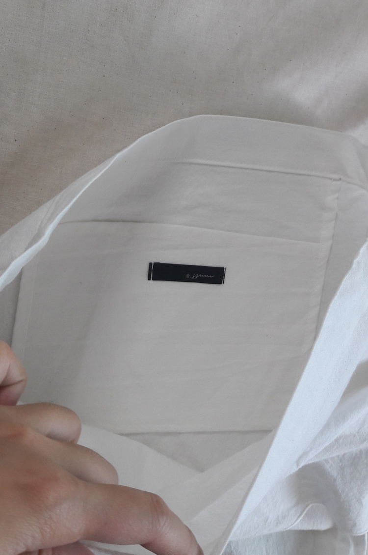 숨(SSUM) 리본 무지 에코백