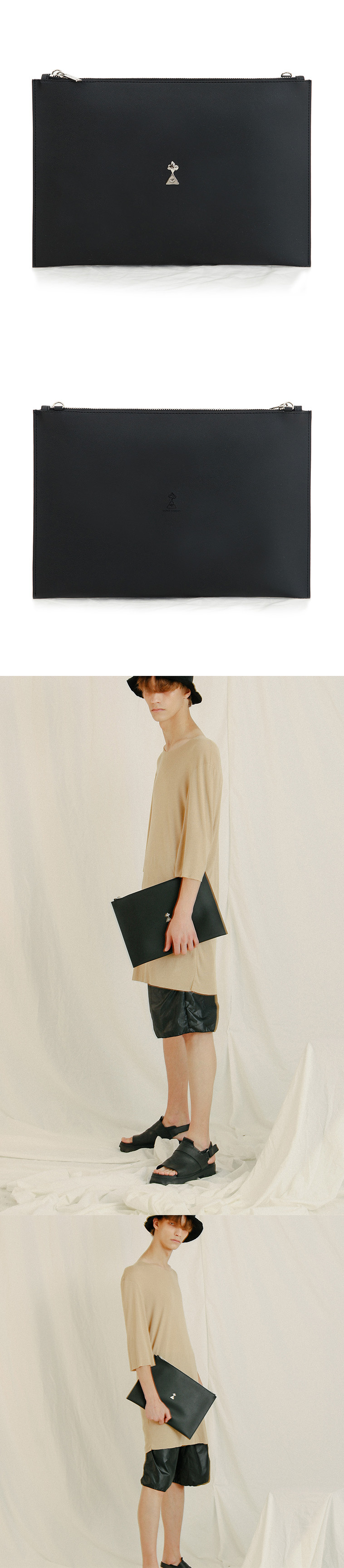 세이모 온도(SAMO ONDOH) 6° C(M) WIDE BLACK - SILVER LOGO  [SAMO ONDOH]