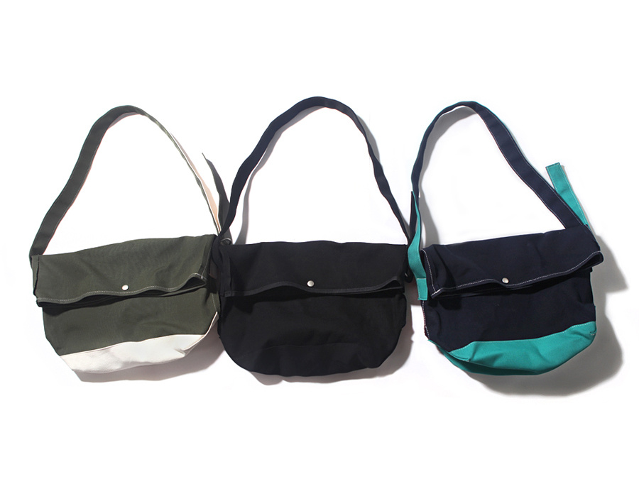 벗딥(BUTDEEP) FLAP MESSENGER BAG-OLIVE/NATURAL