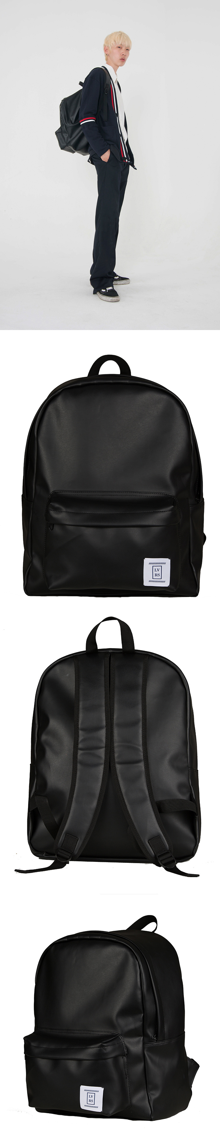 러버스헤이터스(LVRSHTRS) 레자 백팩_블랙