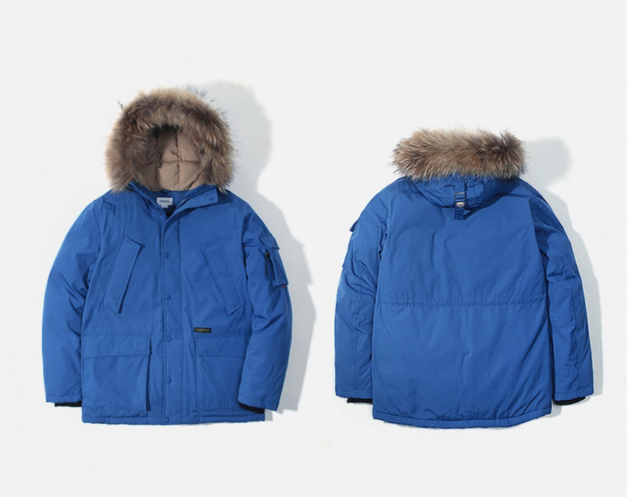 커버낫(COVERNAT) 16A/W 덕 다운 울버린 파카 블루