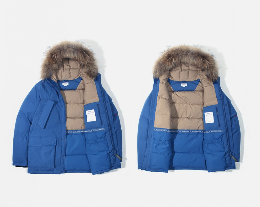 커버낫(COVERNAT) 16A/W 덕 다운 울버린 파카 블루