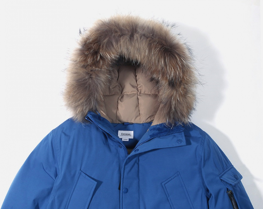 커버낫(COVERNAT) 16A/W 덕 다운 울버린 파카 블루