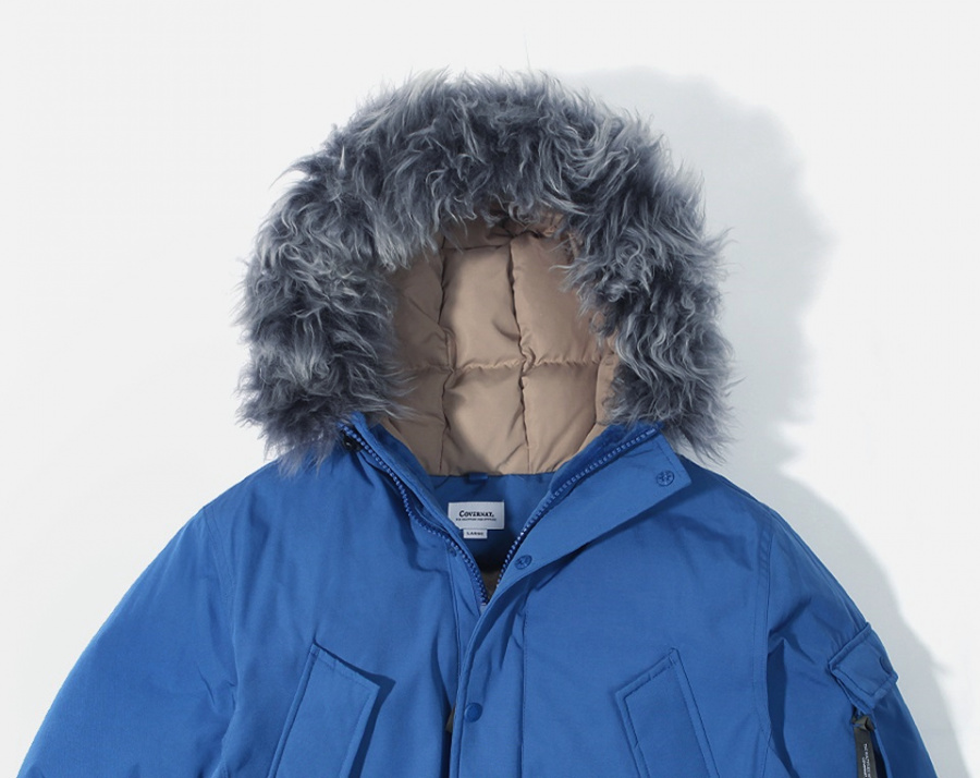커버낫(COVERNAT) 16A/W 덕 다운 울버린 파카 블루