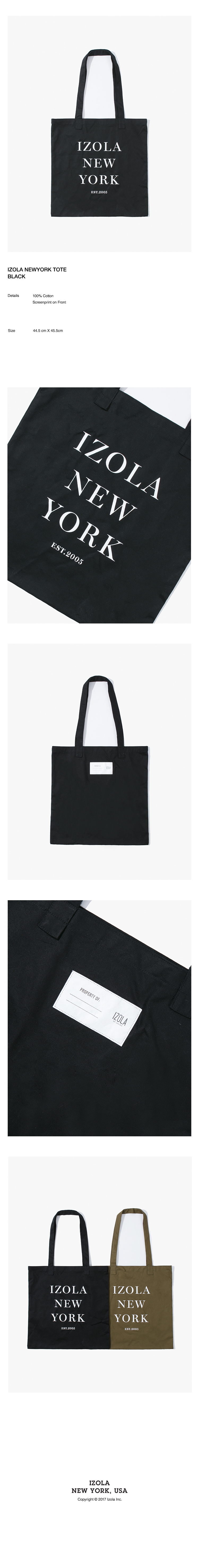 아이졸라(IZOLA) IZOLA New York Tote Bag - Black