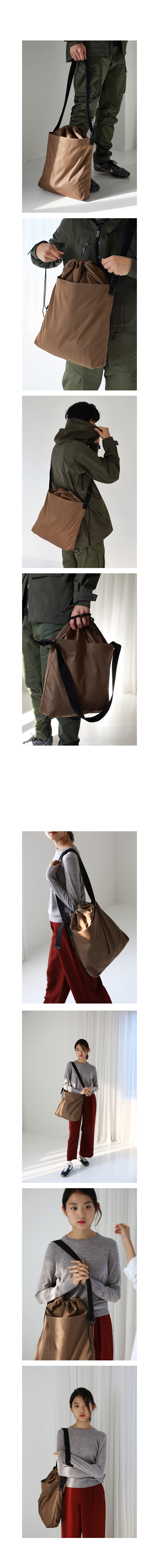 여밈(YEOMIM) active unisex bucket bag - khaki color