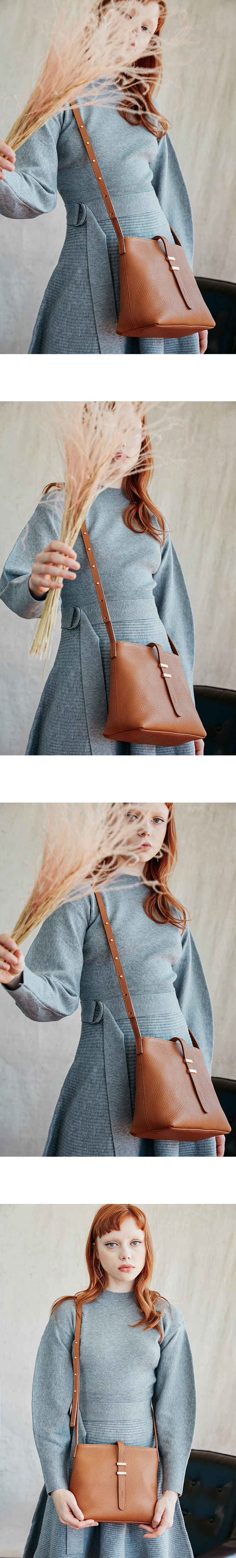 주르티(JOORTI) J103 BR grained leather cross body bag black (3color)