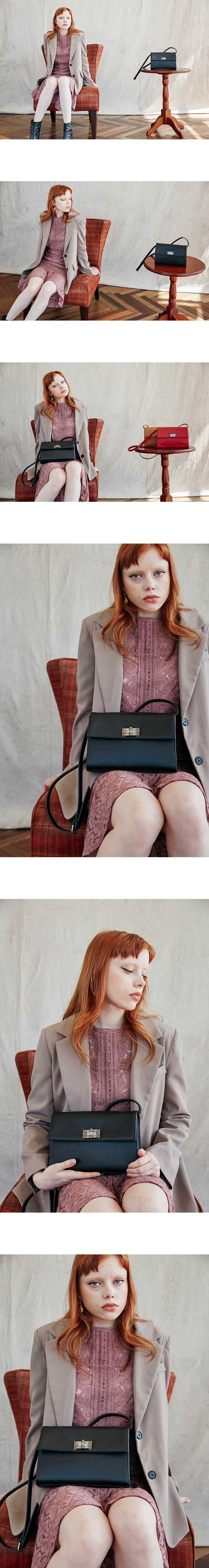 주르티(JOORTI) J117 Classic box leather clutch bag red (3color)