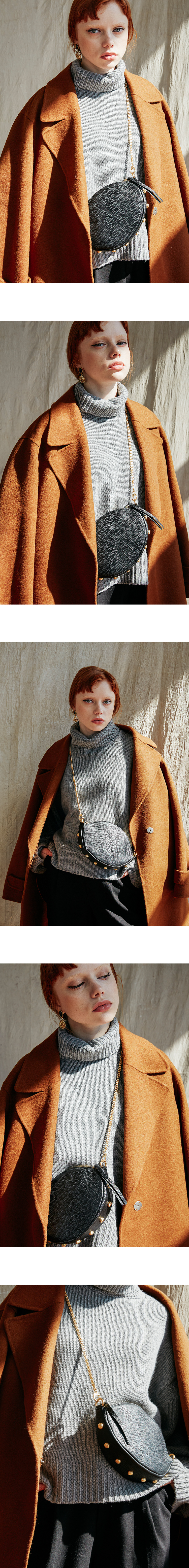 주르티(JOORTI) J121 Nut leather mini clutch bag green (3color)