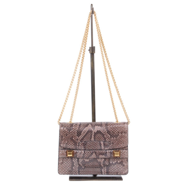 피에스메리제인(PSMARYJANE) 다나백 파이톤 브라운