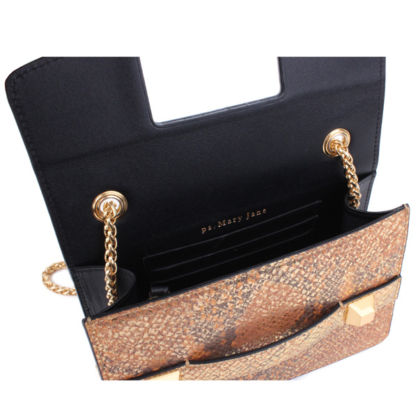 피에스메리제인(PSMARYJANE) 다나백 파이톤 오렌지