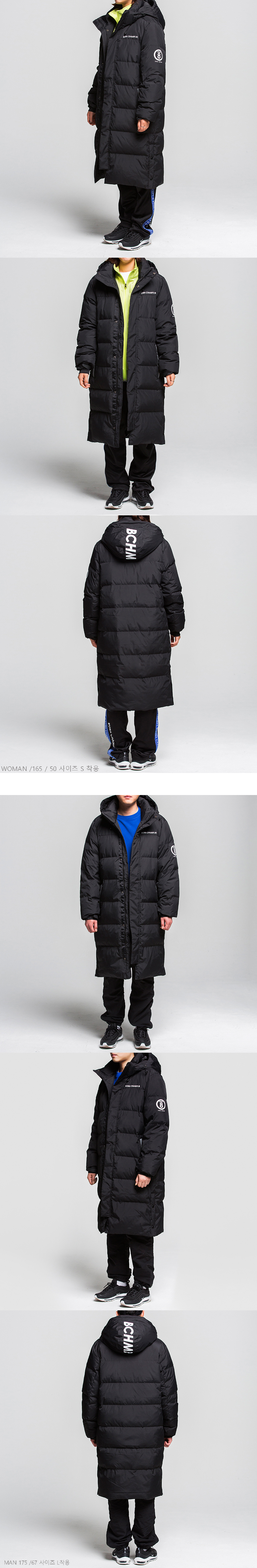 본챔스(BORN CHAMPS) BC ID DOWN JACKET BLACK CEQDMDW02BK