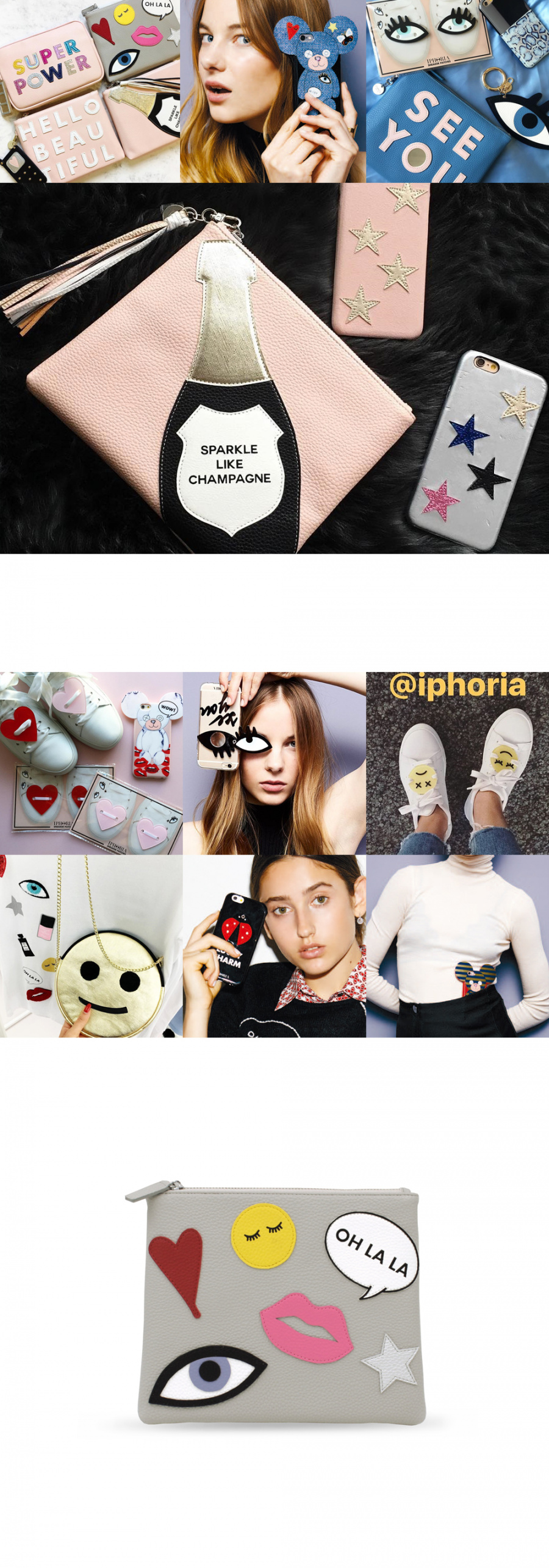 아이포리아(IPHORIA) [IPHORIA]COSMETIC BAG-PATCHES