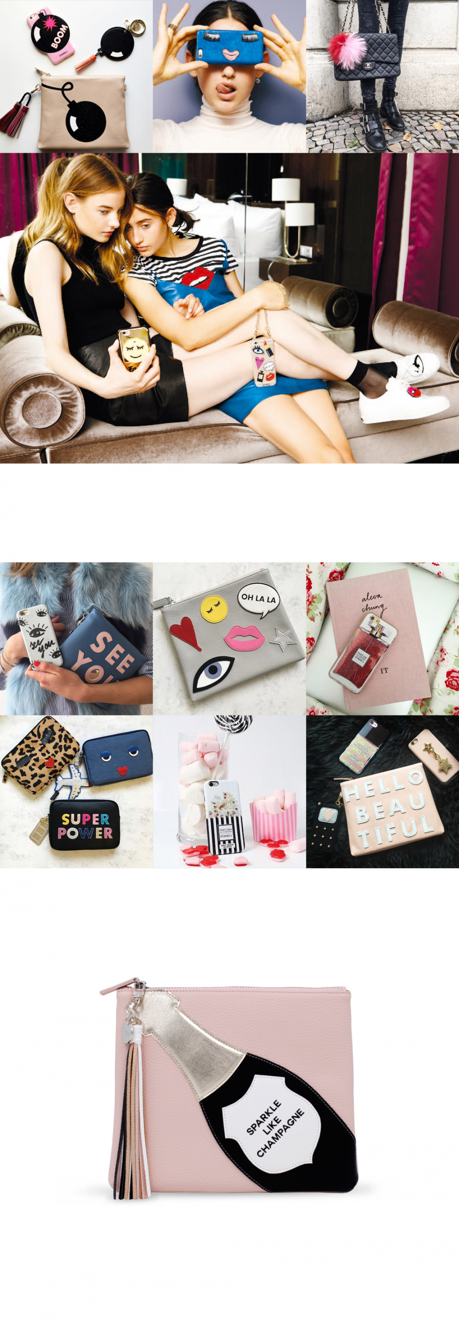 아이포리아(IPHORIA) [IPHORIA]COSMETIC BAG-CHAMPAGNE