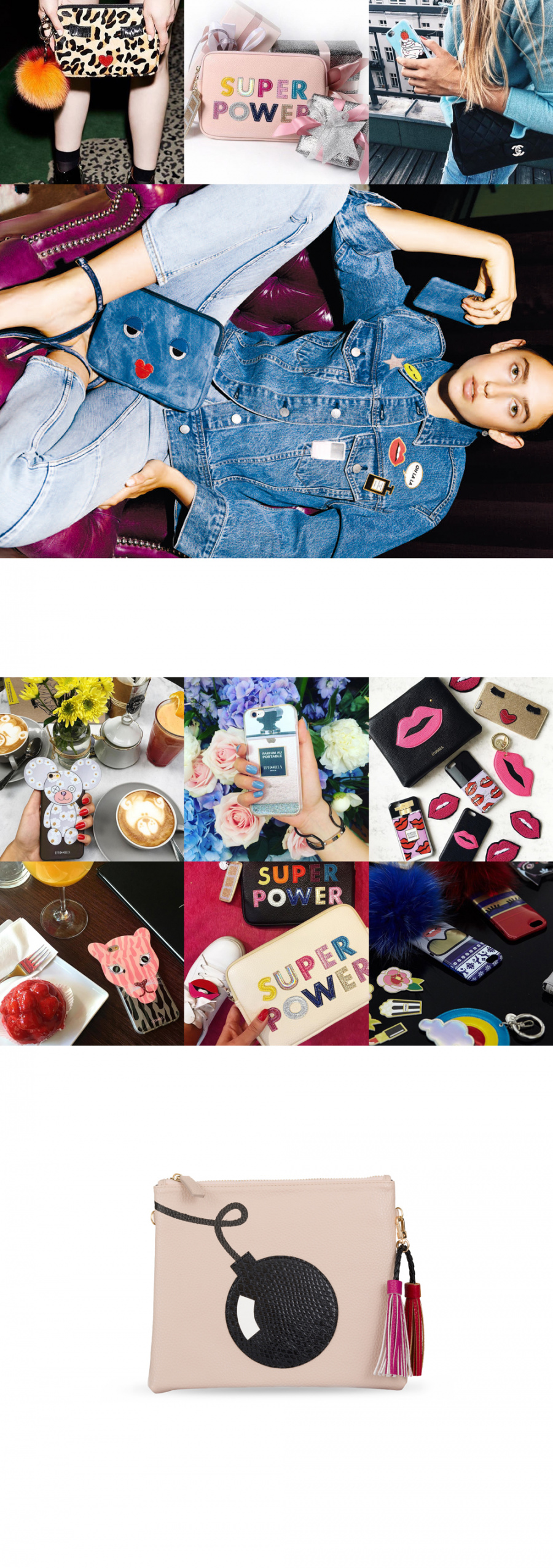 아이포리아(IPHORIA) [IPHORIA]Cosmetic Bag Black Bomb