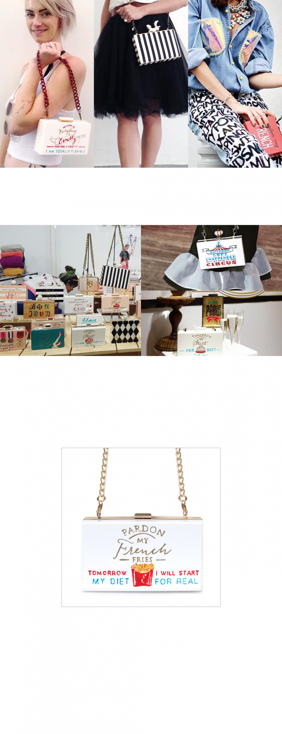 세실리아마(CECILLIA MA) [Cecilia Ma] fries bag - WHITE