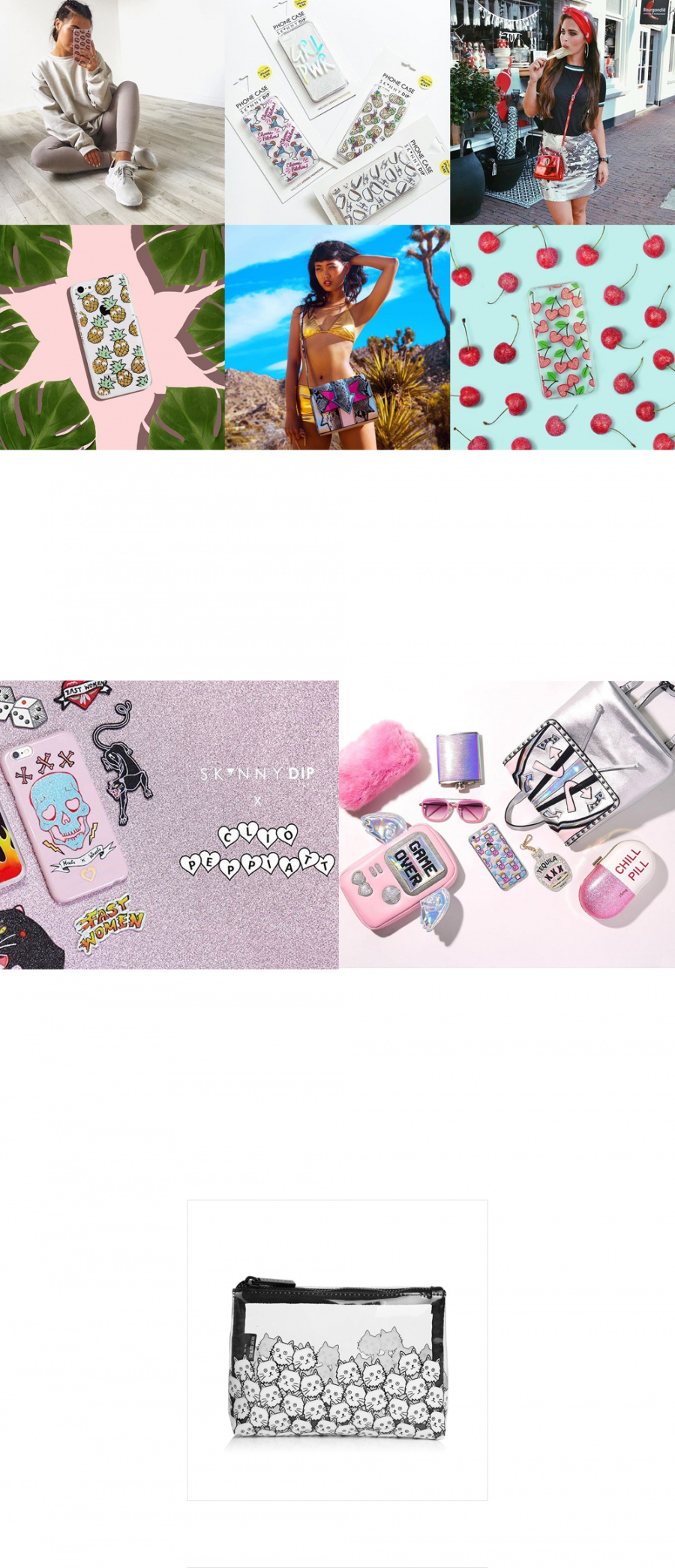 스키니딥(SKINNY DIP) CAT FACE MAKE UP BAG